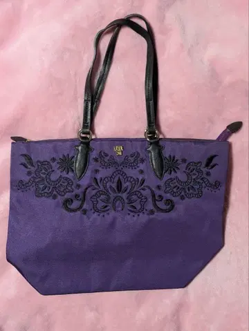ANNA SUI 자수 나일론 토트백 퍼플 중고품