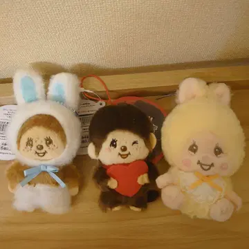 몬치치 봉제 인형 마스코트 3종