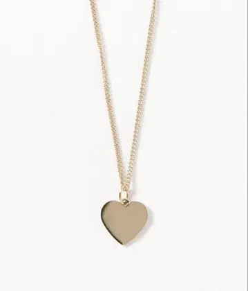 FOSSIL 하트 펜던트 골드