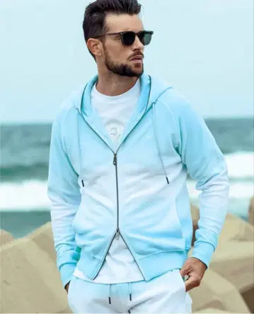 1PIU1UGUALE3 RELAX 그라데이션 후드 맨투맨