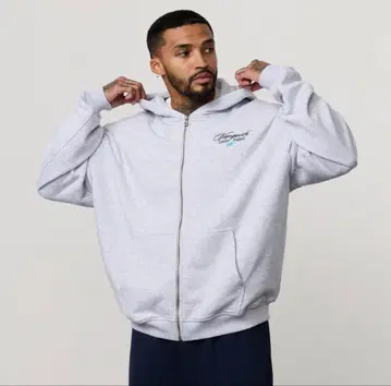 Vanquish Fitness 풀 집업 후드티 그레이