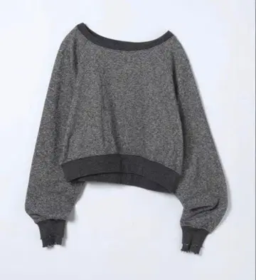 JEANASIS 오프숄더 라메 미니 기모 풀오버 블랙 S 사이즈