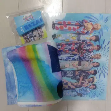 B&ZAI 반자이와 여름방학 페이스 타월 러버 밴드 클리어 파일
