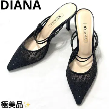 컨디션 최상 다이애나 DIANA 뮬 글리터 튤 스틸레토