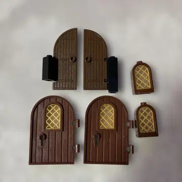 LEGO 브라운 문 창문 부품 세트 성 캐슬 계열