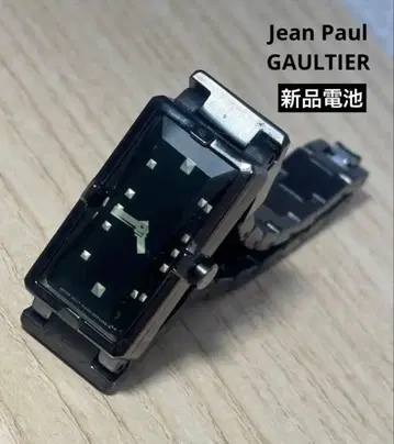 [ 새상품 배터리 ] 레어템 손목시계 장 폴 고티에 드레스 워치 블랙