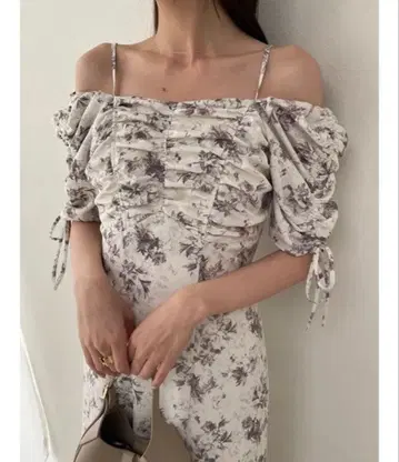 SNIDEL 바리에 프린트 원피스