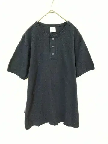 아비렉스 헨리넥 티셔츠 남성용 L 네이비 색상 타이트 실루엣