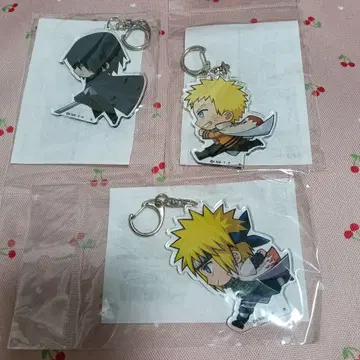 NARUTO 달리는 SD 아크릴 키링 나루토 사스케 미나토