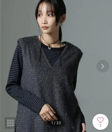 샤기 V넥 베스트 (셋업 가능) 나노 유니버스 NANO universe