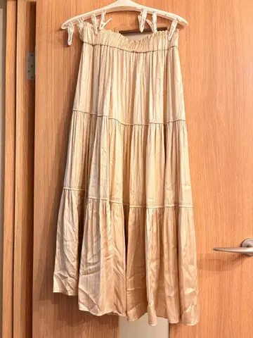 새상품급 질스튜어트 베이지 플리츠 롱 캉캉 스커트