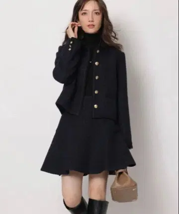 Apuweiser-riche 바이컬러 트위드 자켓