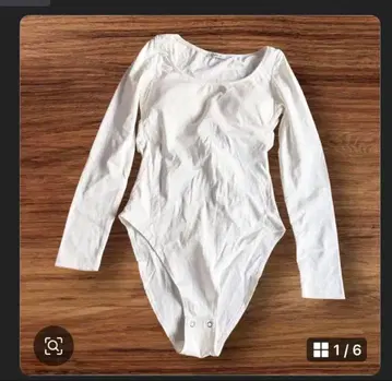 2. LIVALIE (리바리에) 긴팔 바디수트 화이트 흰색