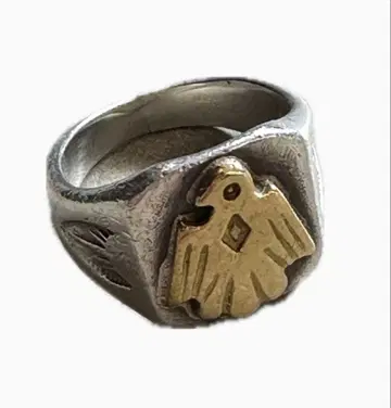 goro's 금 병아리 모티브 인장 반지 11호