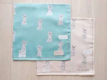 일본제 [새상품] 폴앤조 스타 시와니나리니쿠이 손수건 고양이 2장