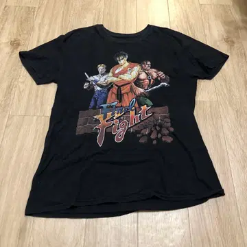 파이널 파이트 티셔츠 M 사이즈 블랙 CAPCOM 구제 의류