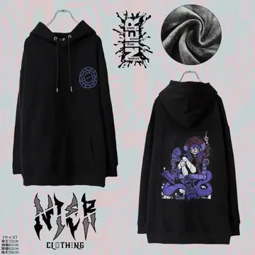 NieR 안쪽 플리스 BACK PRINT PARKA [ 뱀 공주 ]
