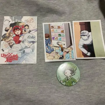 일하는 세포 영화 입장객 특전 엽서 수지상세포 캔뱃지