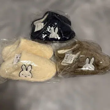 미피 보아 룸슈즈 3켤레 세트 베이지/네이비/화이트