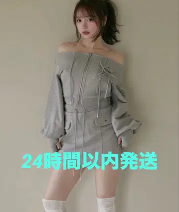 정품 ANDMARY Cherie 오프숄더 세트업