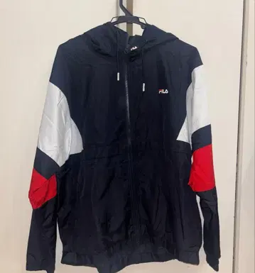 FILA 후드 부착 자켓 네이비/화이트/레드 키즈