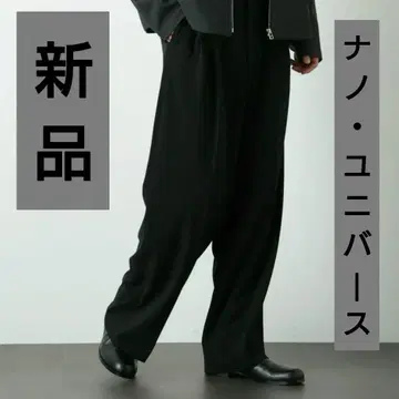 새상품 nano universe ALWAYS EASY 와이드 슬랙스 M