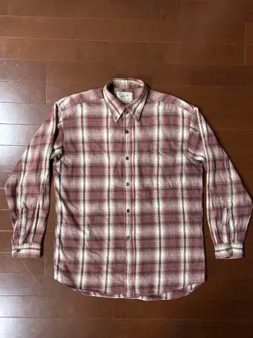 90s 웨인 호배색 옴브레 체크 플란넬 셔츠 M 일본제 빈티지