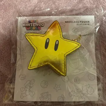 유니버셜 USJ 마리오 스타 목걸이 파우치 슈퍼 닌텐도 월드