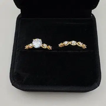 유품 정리품 반지 2세트 여성용 반지 골드 페어링