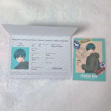 블루 록 카페 이토시 린 여권풍 노트 폴라로이드풍 카드