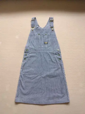 OSHKOSH CLASSIC 오버롤 스커트 히코리 스트라이프