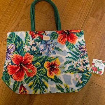 [ 미사용 ] 페일러 하이비스커스 꽃무늬 토트백 새상품급