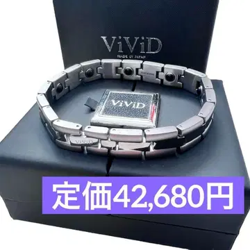 Vivid 비비드 블레스 블랙 실리카 & 티타늄 팔찌 실버