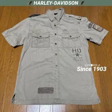 HARLEY-DAVIDSON 할리데이비슨 밀리터리 셔츠 백두산