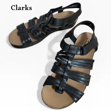 클락스 아티산 가죽 구르카 샌들 블랙