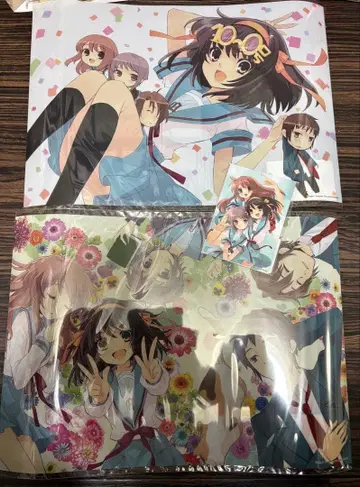 스즈미야 하루히의 우울 제비뽑기당 A3 클리어 포스터 덤 상품 브로마이드