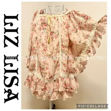 리즈리사 콤비네존 꽃무늬 치마바지 헤이세이 갸루 히메로리 y2k 당시물