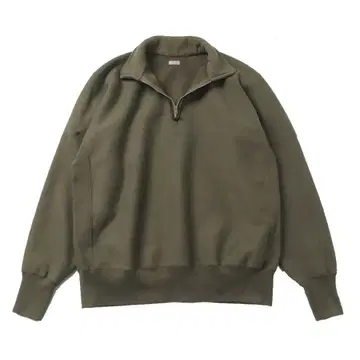 A.PRESSE 빈티지 하프 집 스웨트 셔츠