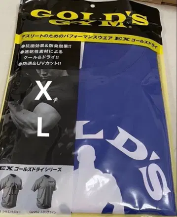 미사용 새상품 골드짐 T셔츠 블루 실루엣 조 XL 사이즈