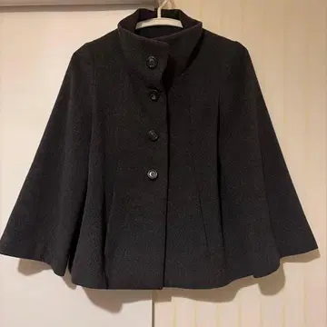 아나이 케이프 코트 차콜 그레이