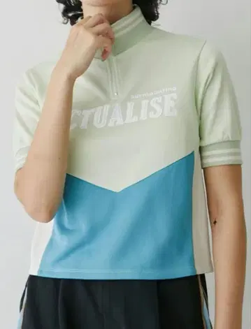 jouetie 하프 지퍼 사이클링 상의