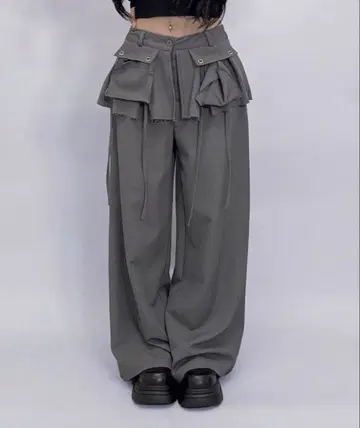 followin 레이어드 스커트 슬랙스