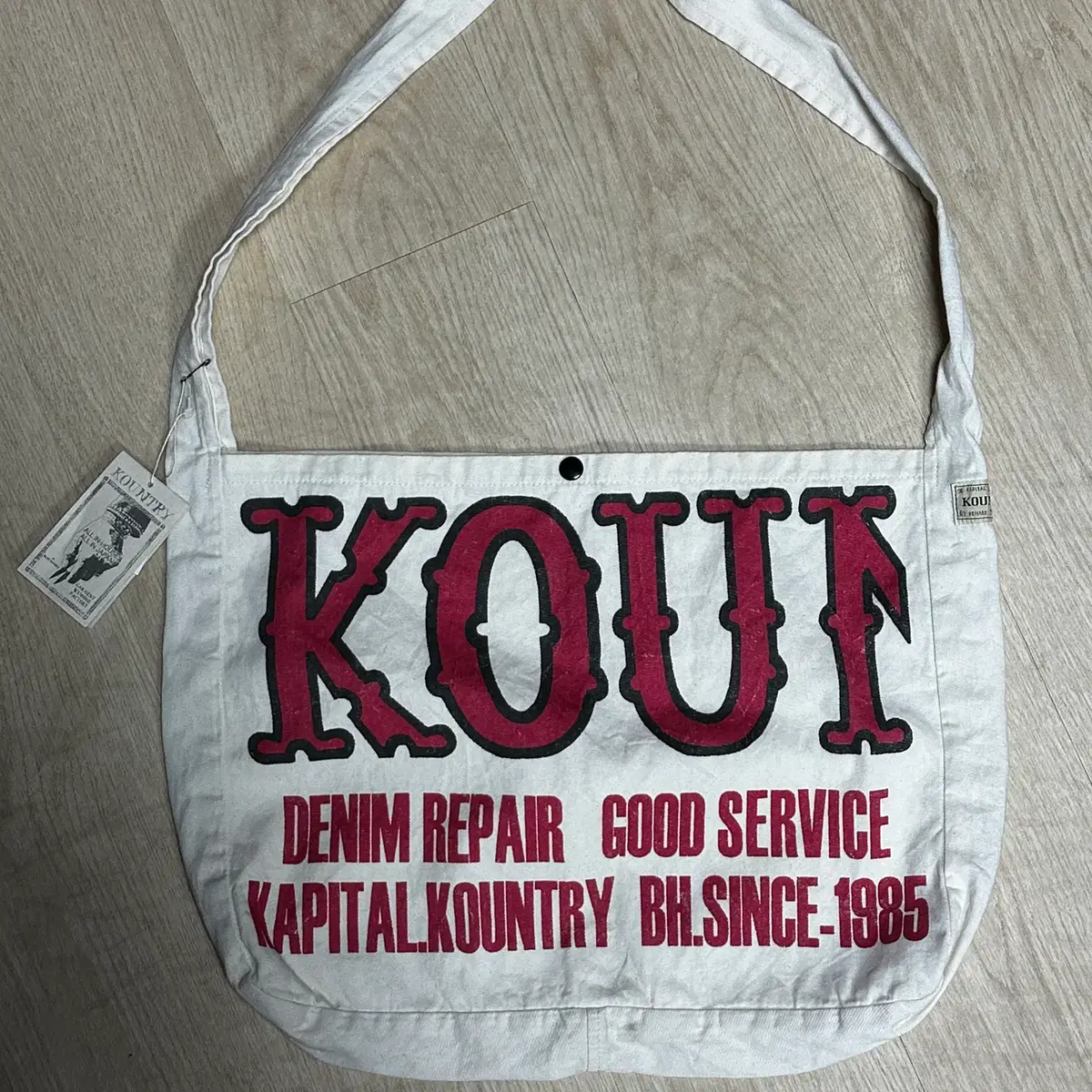 Kapital 14oz Denim Bone Book Bag on Bunjang Global Site.
