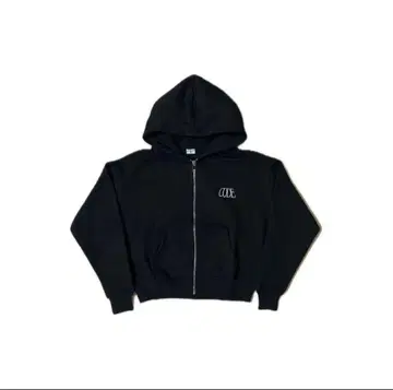 coast.delirante 크롭 기장 지퍼 후드티 블랙 M