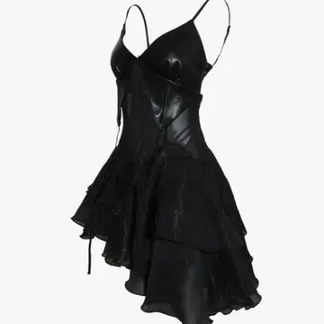 theredthread S 레이어드 러플 드레스 미니