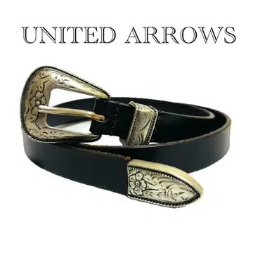 유나이티드 애로우즈 가죽 벨트 웨스턴 내로우 쓰리피스 버클