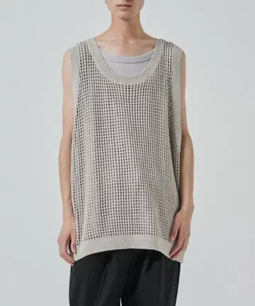 SHAREEF 메쉬 레이어드 슬리브리스 택 포함 시착만 한 상품 25SS