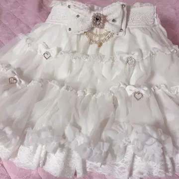 LIZLISA 리즈리사 파니에 스커트 화이트