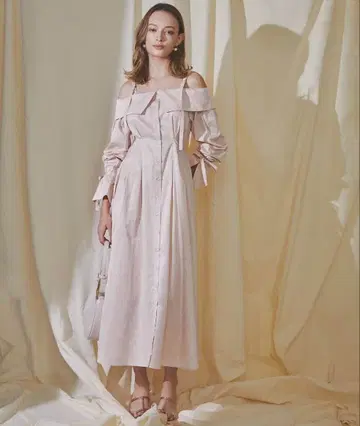 [ dazzlin ] 오프숄더 셔츠 원피스 셔츠 원피스 오프숄더