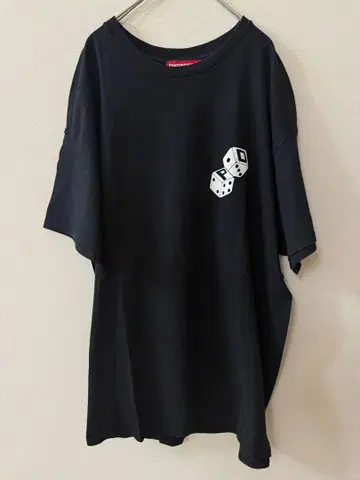 팬티 드로퍼 T셔츠 블랙 XL 사이즈 빅 루즈핏 주사위